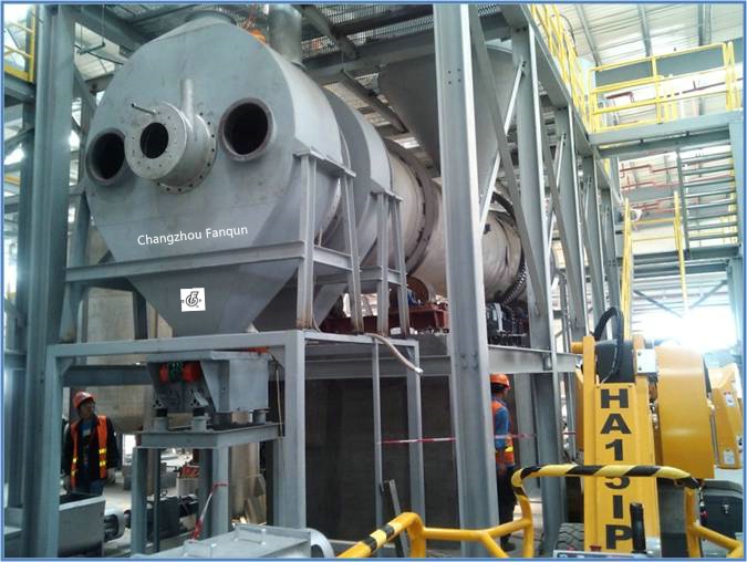 我公司生产的珍珠岩干燥设备完成安装调试